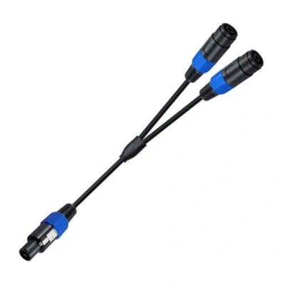 Immagine di Gissroys Speakon, cavo splitter da 1 maschio a 2 femmine, cavi adattatori (1 femmine)