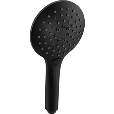 Immagine di Cornat TECB3429 Noir Soffione Doccia, Inserto anticalcare e Risparmio idrico, 3 getti, Colore: Nero Opaco, Doccetta