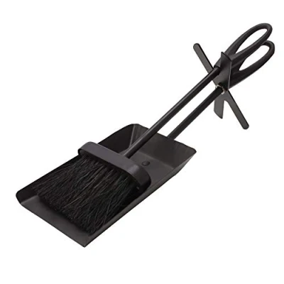 Immagine di JVL Purbeck Hearth Fireside Tidy Brush Set, Metallo, Nero, Confezione da 1