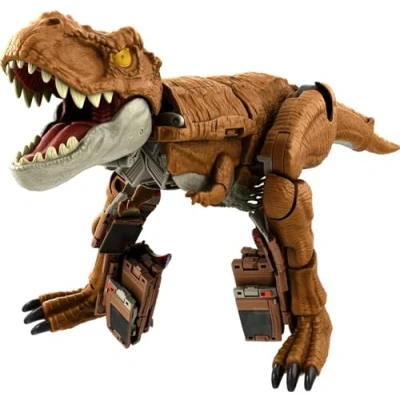 Immagine di Mattel Jurassic World Fierce Changers Dinosauri Insegui e Ruggisci Trasformabili 2 in 1, da T Rex a veicolo fuoristrada 28 passaggi, giocattolo per bambini, 8+ anni, HPD38