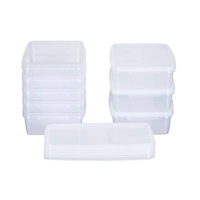 Immagine di MiraHome Contenitore salvafreschezza 1 l rettangolare piatto 21 x 14 5,5 cm, set da 8 pezzi, trasparente Austrian Quality