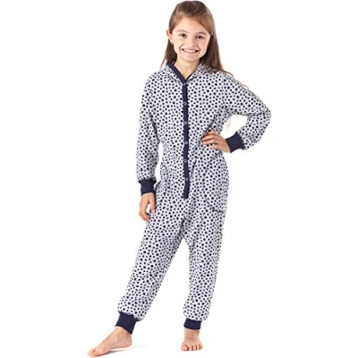 Immagine di Merry Style Pigiama Intero con Cappuccio Bambina e Ragazza MS10 223 (Melange Stelle, 134 140)