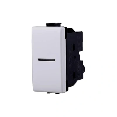 Immagine di Pulsante Assiale 1P 16A, Compatibile Con Bticino Matix, Da 1 Posto Modulo