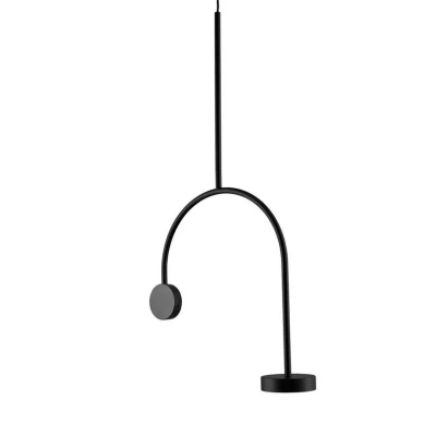 Immagine di Lampada a sospensione AYTM Grasil LED, nero, marmo, altezza 97 cm