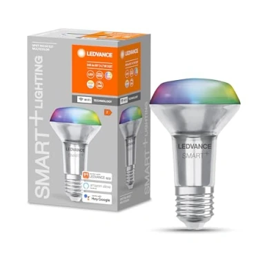 Immagine di LEDVANCE Smart LED R63 lampada spot con Wifi, base E27, colori RGB e colore della luce variabile, controllabile Alexa, Google App, 1 confezione