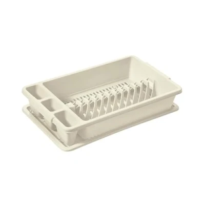 Immagine di Scolapiatti da Lavello con Vassoio Piccolo Bianco 45 x 26 8,5 cm
