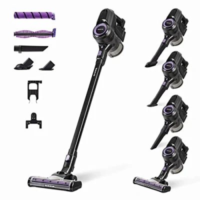 Immagine di Taurus HS 2900 Scopa aspirapolvere portatile, verticale, 50 min, filtro EPA, Eco e Turbo, scarpa con 2 spazzole, parquet tappeti speciali, accessori, nero