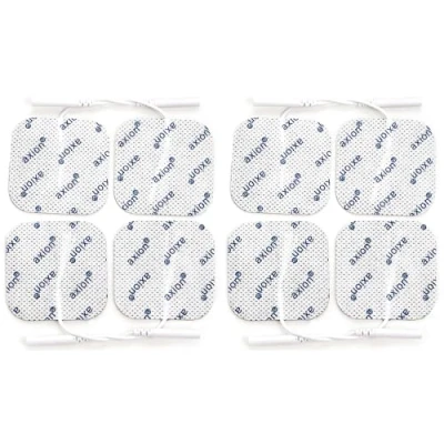 Immagine di axion 8 elettrodi pads 50x50mm autoadesivi e resistenti compatibili con dispositivi CEFAR COMPEX elettrostimolatore TENS EMS