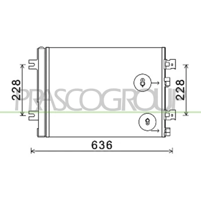 Immagine di PRASCO DA220C004 Condensatore con essiccatore 15 10 Alluminio 520 R 134a DACIA: Duster SUV, Sandero I, Logan I MCV