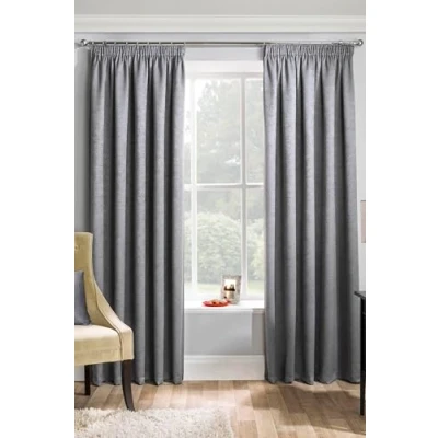 Immagine di Enhanced Living Matrice Tende, Tessuto Poliestere, Grigio, Argento, Width 46 (117cm) x Drop 90 (229cm)