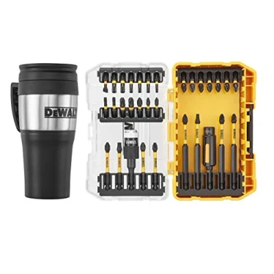 Immagine di DEWALT Flexorq Set di cacciaviti, 32 pezzi, custodia resistente e tazza