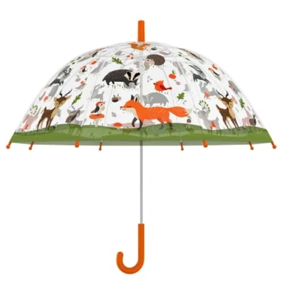 Immagine di Esschert Design Ombrello Bambino Trasparente Foresta, Multicolored, Medium, Multi colore, Medium