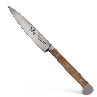 Immagine di Güde Alpha Barrel Oak Coltello da cucina dello chef con manico in Quercia, Adulto, Lunghezza lama 10 cm