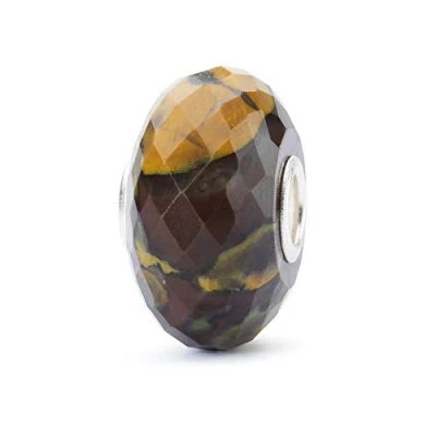 Immagine di Trollbeads TSTBE 20024 Charm da donna Calzit in argento 925 con cristallo marrone,