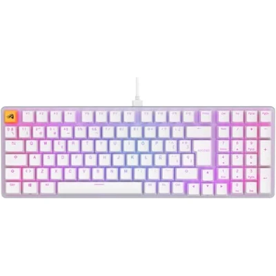 Immagine di Glorious gaming GMMK 2 Full Size (96%) Tastiera da meccanica, struttura in alluminio, personalizzabile, tasti a doppia iniezione, Fox Switches, RGB, layout QWERTY spagnolo Bianco