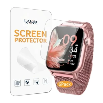 Immagine di Frgnie Pellicola protettiva Compatibile con SWGOTA G39 Smartwatch 1,83&quot; (6 pezzi) Senza Bolle Trasparente HD Schermo Protettivo BANLVS 1,85&quot;