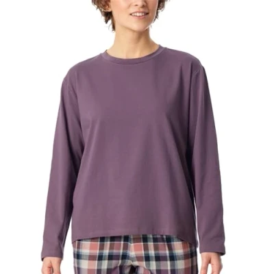 Immagine di Schiesser Maglietta a Maniche Lunghe in Cotone Mix + Relax Camicia da Notte, Malve_182103, 44 Donna