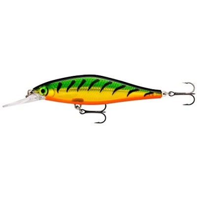 Immagine di Rapala Esca da Pesca Artificiale Shadow Rap Shad Deep Finta di Simulazione per Acqua Dolce in Legno Balsa Profondità Nuoto 1.5 1.8m 9cm/12g Prodotta Estonia Firetiger