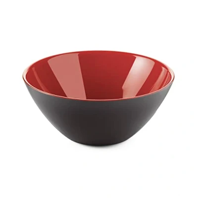 Immagine di Guzzini Contenitore My Fusion, Nero/Rosso, Ø25 x h10.5 cm