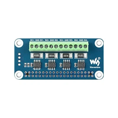 Immagine di Waveshare 4 ch Current/Voltage/Power Monitor HAT for Raspberry Pi I2C/SMBus Interface
