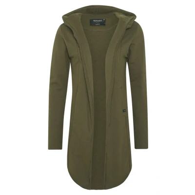 Immagine di Indicode Uomini Brekstad Sweat Jacket Felpa Oversize con Cappuccio in Cotone Dark Olive S