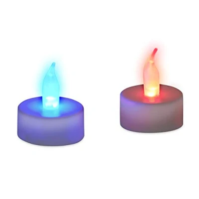 Immagine di Relaxdays 12x Lumini LED, Cambiamento di Colore, Decorazione Senza Fiamma, A Batterie, Candeline, Colorate