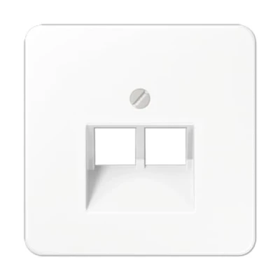 Immagine di Jung 2 vie Placca di copertura Presa rete Bianco alpino CD569 2UAWW