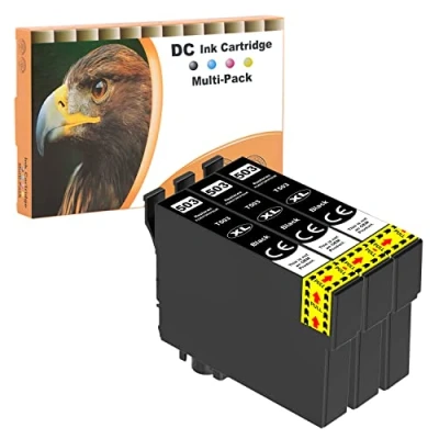 Immagine di LOSMANN D&amp;C Ink 3x Nero Cartucce d&#039;inchiostro Compatibili per Epson 503 XL Expression Home XP 5200 5205 XP5200 XP5205, Workforce WF 2960 2965 WF2960 WF2965 2960DWF 2965DWF