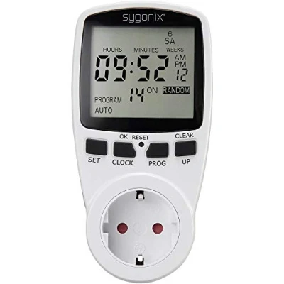 Immagine di Sygonix 1625525 Timer a spina analogico digitale Settimanale 3680 W Funzione timer, Start / Stop, Random
