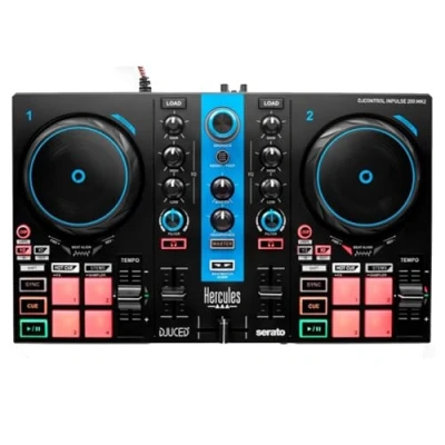 Immagine di Hercules DJControl INPULSE 200 MKII BLUE EDITION Controller DJ a 2 Deck con Funzione Stems, Edizione Speciale Blu