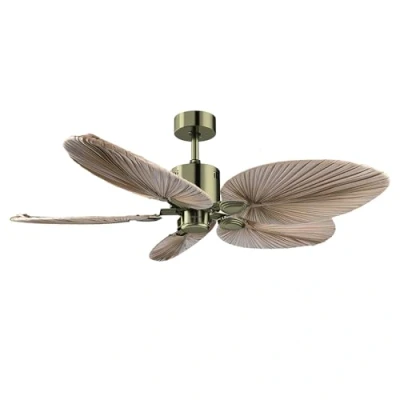 Immagine di Cecotec Ventilatori da Soffitto EnergySilence Aero 5200 Natural Palm 35 W, Diametro 127 cm, 4 Pale Naturali, Timer 8 Ore, 6 Velocità, Telecomando, Estate/Inverno, Design Regolabile
