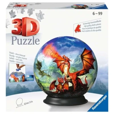 Immagine di Ravensburger 3D Puzzle 11565 Ball Mystische Drachen Puzzeln in DREI Dimensionen Nach Motiv Oder Zahlen für Erwachsene und Kinder ab 6 Jahren: Erlebe der 3. Dimension