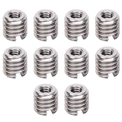Immagine di 10 Pezzi Inserti Filettati Dado Riduzione Interno M2*0.4 esterno M4*0.7 lungo 4mm Acciaio Inossadabile Hardware Fastener Conversione Filo Strumento Kit per Inserto Riparazione
