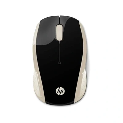 Immagine di HP 200 Mouse Wireless, Tecnologia LED Rosso, Laser fino a 1000 DPI, 3 Pulsanti, Rotella Scorrimento, Ricevitore USB Wireless 2.4 GHz, Design Pratico e Confortevole, Ambidestro, Oro
