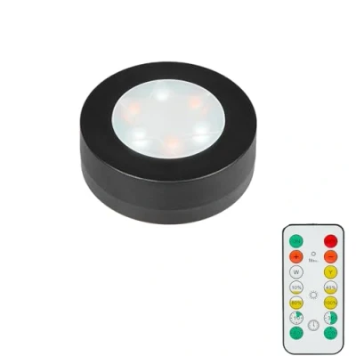 Immagine di MOUJUCHI Luci Armadio,1PCS Luce a Batteria Lampada con Telecomando Vetrine per Armadietto, Scale, Cucina, Corridoi, Camera