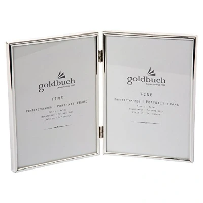 Immagine di Goldbuch Fine 960286 Cornice per 2 Foto, Formato 13 x 18, in Metallo, Colore: Argento