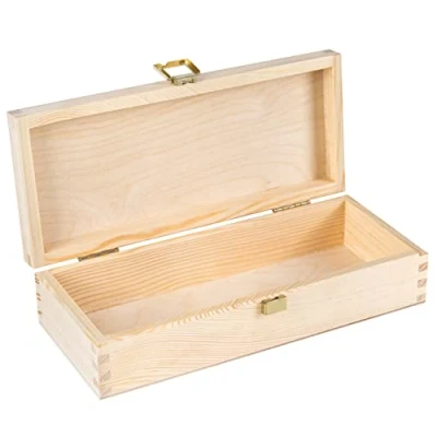 Immagine di Creative Deco Scatola Lunga in Legno con Coperchio 24 x 10.5 5.7 cm Chiusura Cassetta Conteniore Portaoggetti Portagiochi Cofanetto Perfetta per Decoupage Documenti Giocattoli Attrezzi