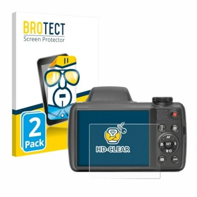 Immagine di brotect Pellicola Protettiva per Kodak Pixpro AZ528 Protezione Schermo (2 Pezzi) [Trasparente, Anti Impronte]