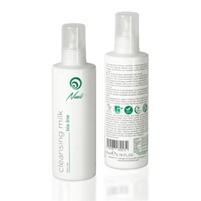 Immagine di Nuvò Latte Detergente Viso e Occhi BIO 200ml, Rimuove Trucco Impurità, Delicato, Con Bava di Lumaca, Acido Ialuronico, Olio Mandorla Per Tutti i Tipi Pelle, Anche Sensibile