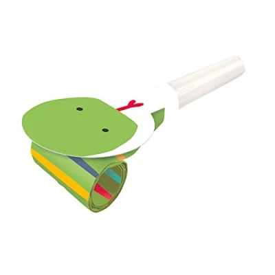 Immagine di amscan 9909357 Get Wild Set di 8 Ciotole aeree in plastica e Carta, 30 cm, per Compleanno dei Bambini, Motivo Meraviglie