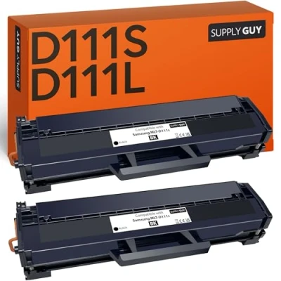Immagine di Supply Guy 2 cartucce compatibile con Samsung MLT D111s per Xpress M2020 M2020w M2022 M2022w M2026 M2026w M2070 M2070f M2070fw M2070w M2071fh M2071fw M2071hw M2071w M2078 M2078f M2078fw M2078w