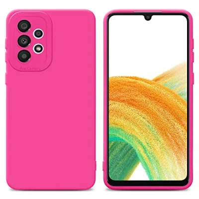 Immagine di Cadorabo Custodia Compatibile con Samsung Galaxy A33 5G in Fluid HotPink Coperchio Protettivo Silicone TPU Flessibile