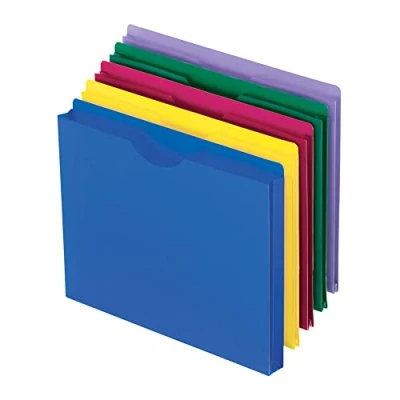Immagine di Pendaflex 50990 Cartelline Trasparenti in Poliestere, Formato Lettera, Colori Assortiti, 10 per Confezione