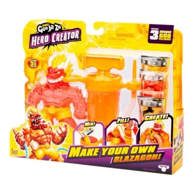 Immagine di Heroes of Goo Jit Zu BANDAI Action Figure Hero Creator, CREA la tua figura del Grande Blazagon e scatena le possibilità, struzza allunga, multicolore, CO42785