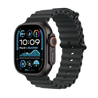 Immagine di Apple Watch Ultra 2 (2024) GPS + Cellular 49 mm Alloggiamento in titanio Trail Loop Nero S/M