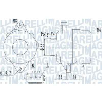 Immagine di RIVOLV Alternatore 12V 75A 54,5mm SUZUKI: SWIFT 3, Wagon R+ II Hatchback RIV600520
