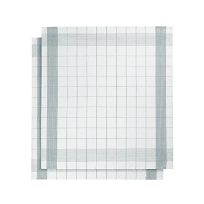 Immagine di De Witte Lietaer 200064 Set di 2 Strofinacci Lino/Cotone 68 x cm, 50% Cotone, Lino, Blu, 68x68 cm