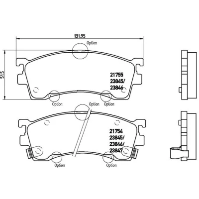 Immagine di BREMBO P 49 023 Kit pastiglie freno con segnalatore acustico usura accessori MAZDA: Premacy, 323 F 6, 626 V SW