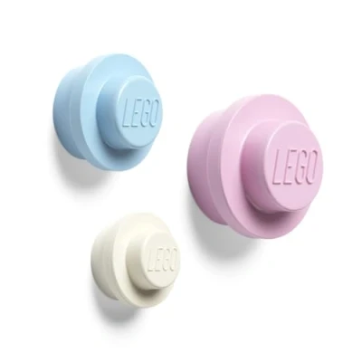 Immagine di Room Copenhagen Lego Set Appendiabiti da Parete, White, Light Blue, Pink, S/M