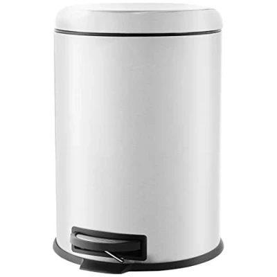 Immagine di Amazon Basics Pattumiera Rotondo con pedale, in acciaio inox, 20 l